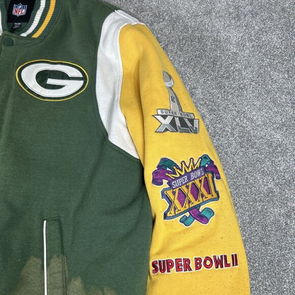 GREEN BAY PACKERS Vtg 1997 Letterman Varsity  Jacket Size XXL Super Bowl XXXI - Picture 9 of 16